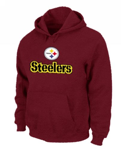 NFL Men's Nike Pittsburgh Steelers Authentic Logo Pullover Hoodie - Red